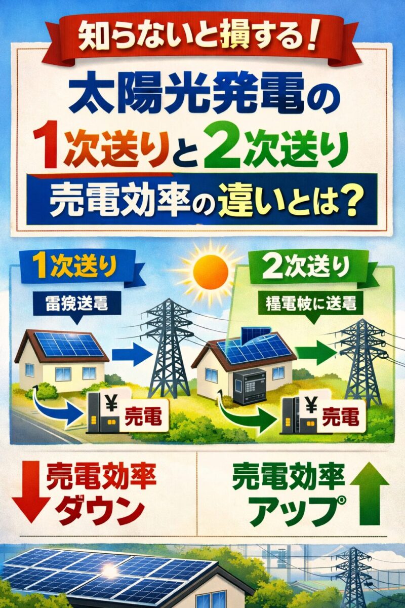 知らないと損する！太陽光発電の1次送りと2次送り、売電効率の違いとは？