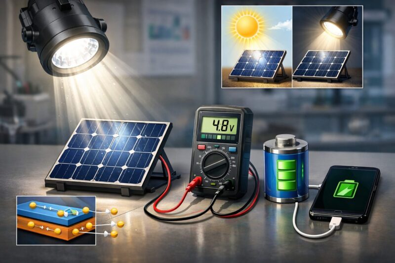 太陽光発電はLEDで発電できる？仕組みと充電効率を徹底検証